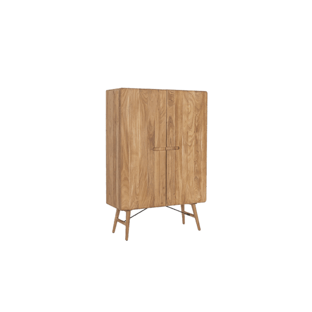 Tower Living opbergkast Aura 100x40x150 cm naturel acacia