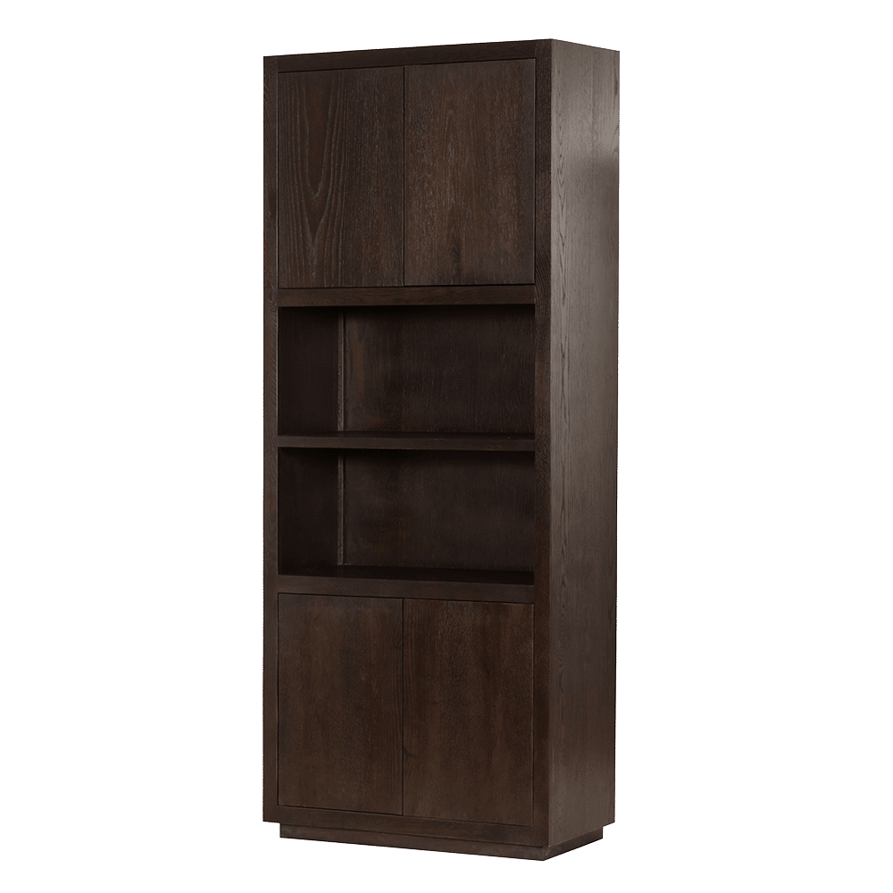 Tower Living opbergkast Mincio 90x42x220 cm 4 deuren donkerbruin eiken Tower Living opbergkast Mincio 90x42x220 cm 4 deuren donkerbruin eiken