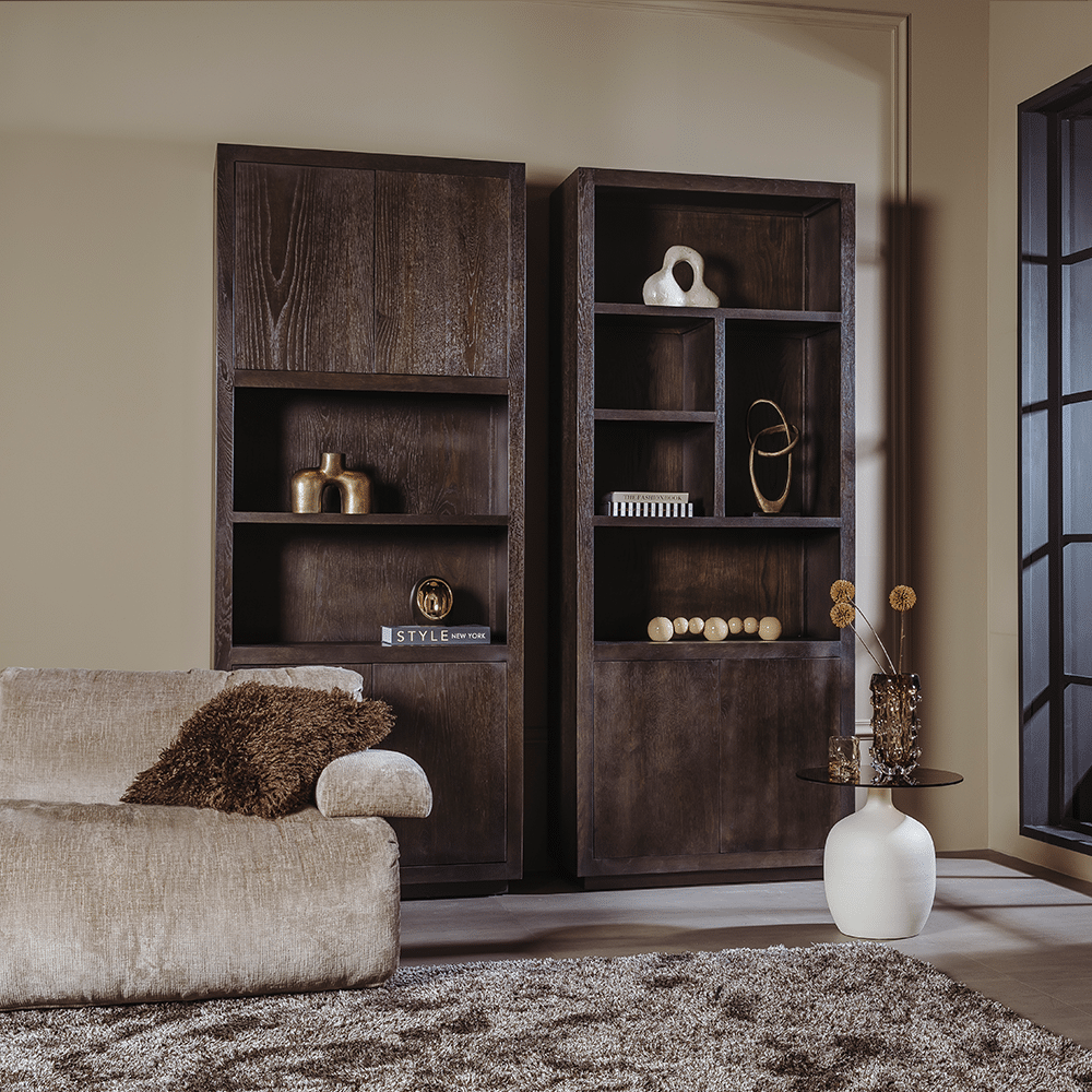 Tower Living opbergkast Mincio 90x42x220 cm donkerbruin eiken Tower Living opbergkast Mincio 90x42x220 cm donkerbruin eiken