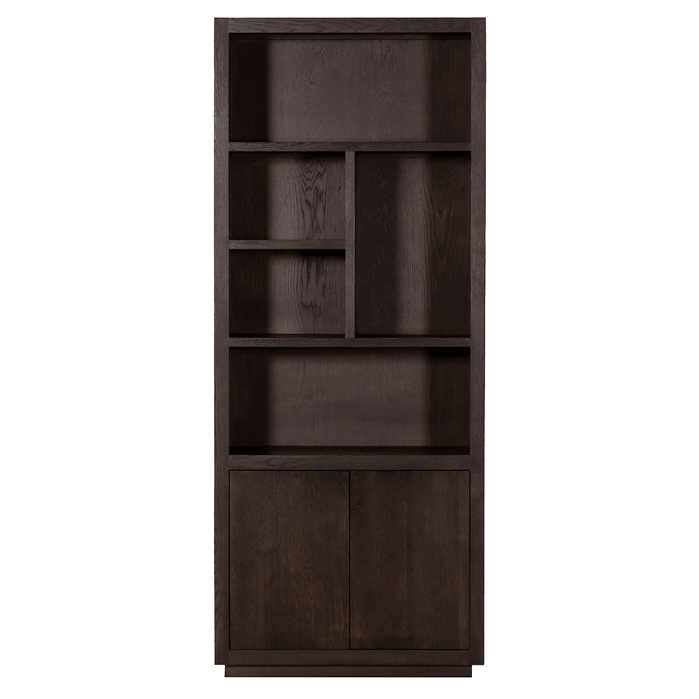 Tower Living opbergkast Mincio 90x42x220 cm donkerbruin eiken Tower Living opbergkast Mincio 90x42x220 cm donkerbruin eiken