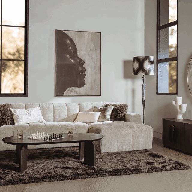 Tower Living salontafel Allure 140x70x40 cm donkerbruin eiken