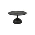 Tower Living salontafel Elba 70x70x40 cm rond mangohout zwart