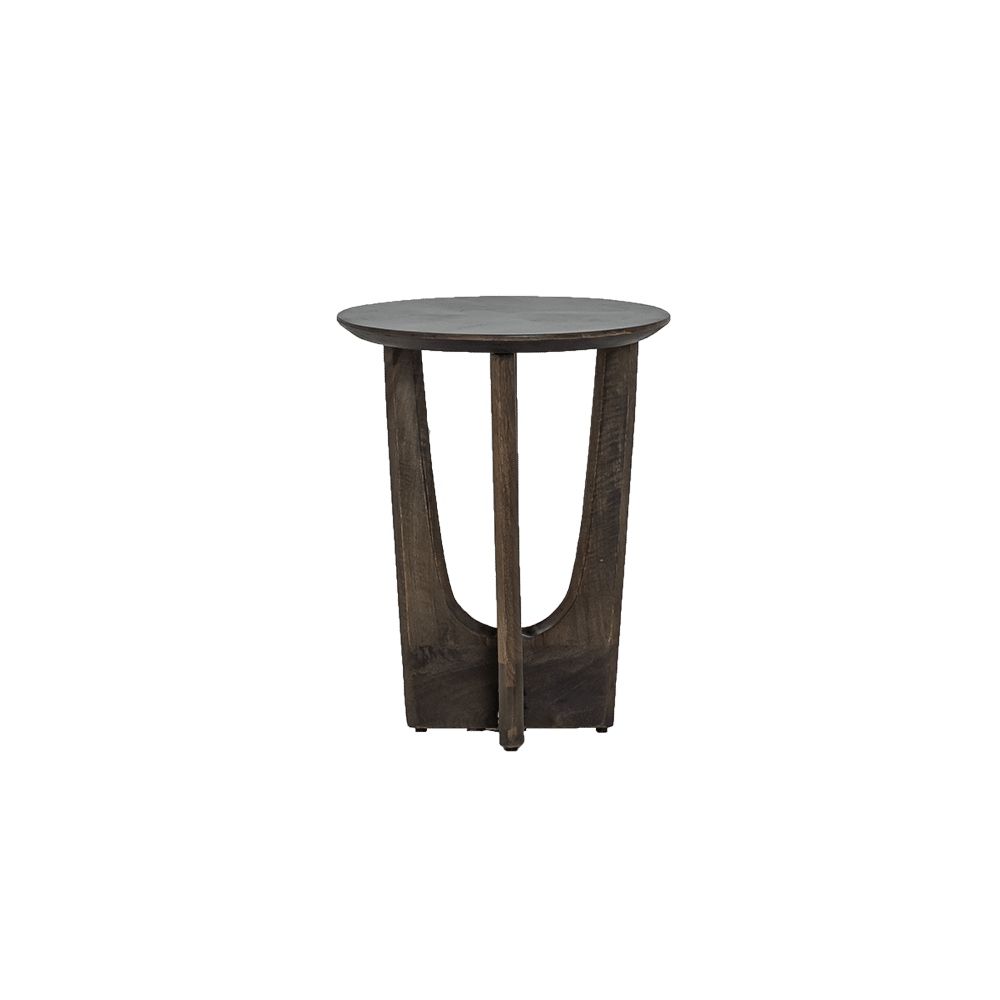 Tower Living salontafel Fermo 40x40x50 cm rond olijfbruin mangohout Tower Living salontafel Fermo 40x40x50 cm rond olijfbruin mangohout