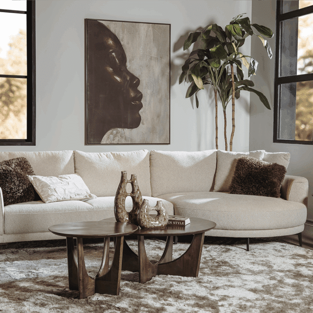 Tower Living salontafel Fermo 90x90x40 cm rond olijfbruin mangohout