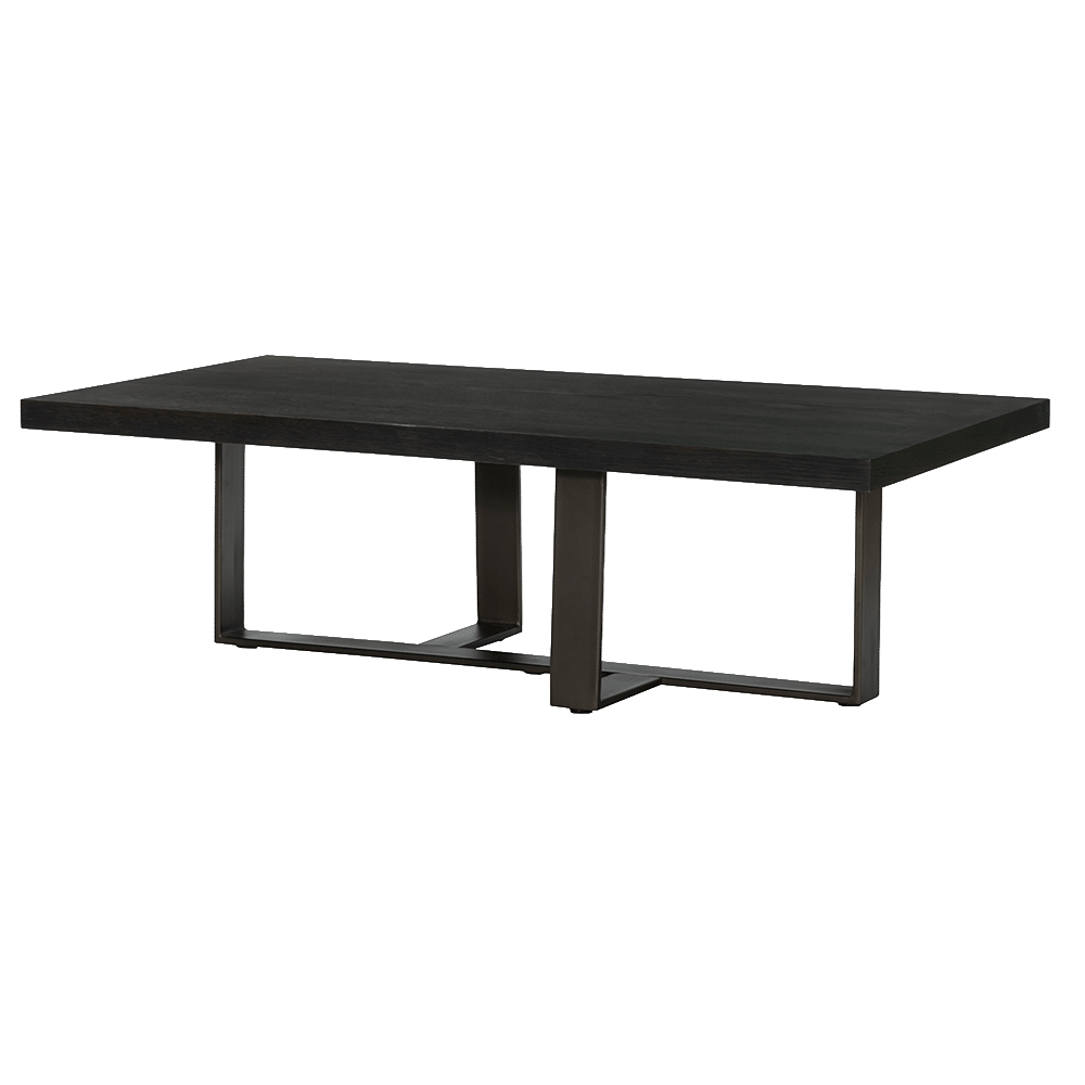 Tower Living salontafel Mincio 130x70x40 cm donkerbruin eiken