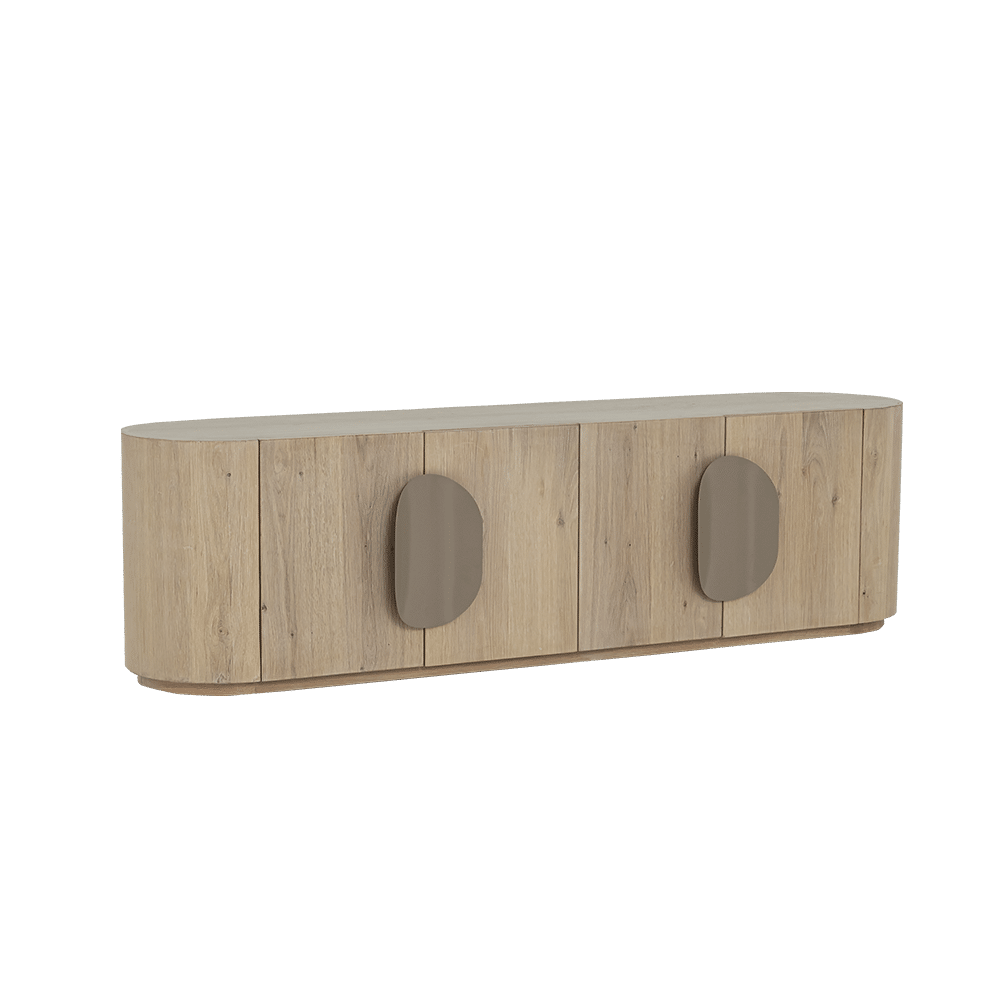 Tower Living tv meubel Allure 180x40x50 cm white wash eiken