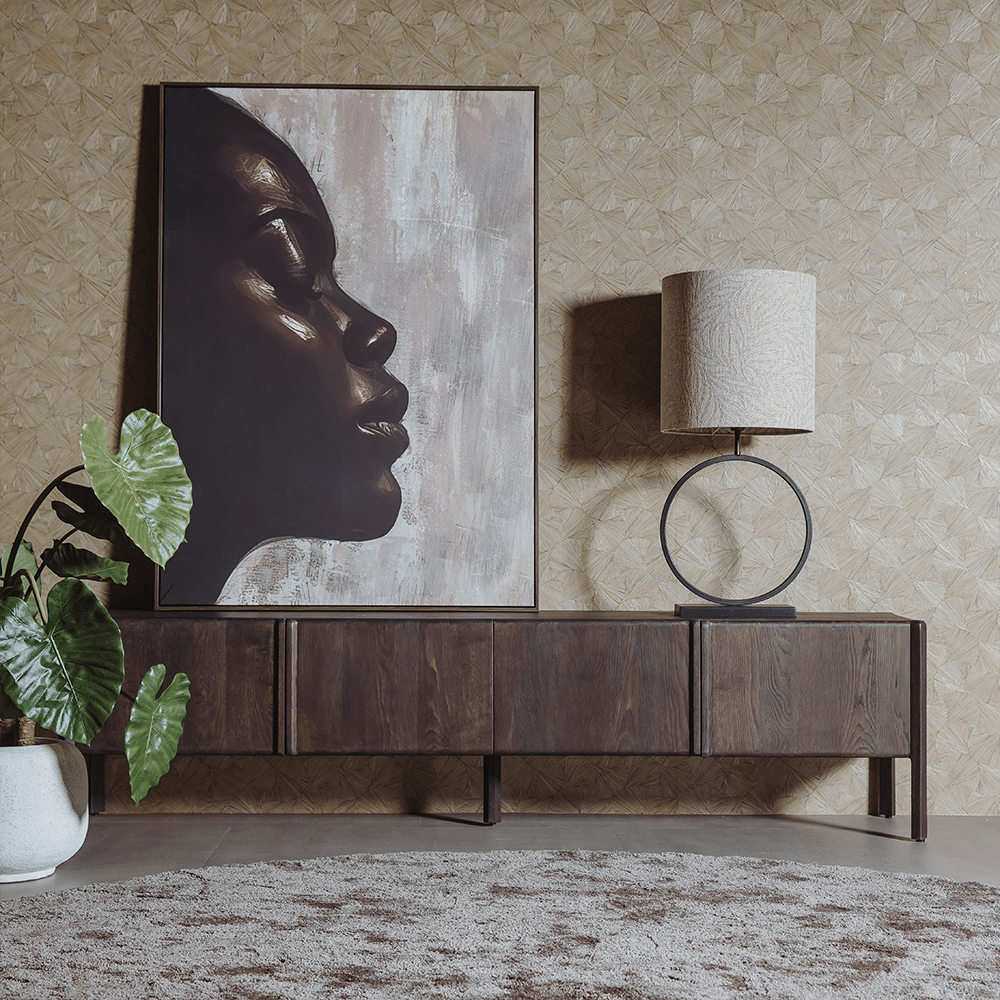 Tower Living tv meubel Amalfi 220x42x55 cm donkerbruin eiken Tower Living tv meubel Amalfi 220x42x55 cm donkerbruin eiken