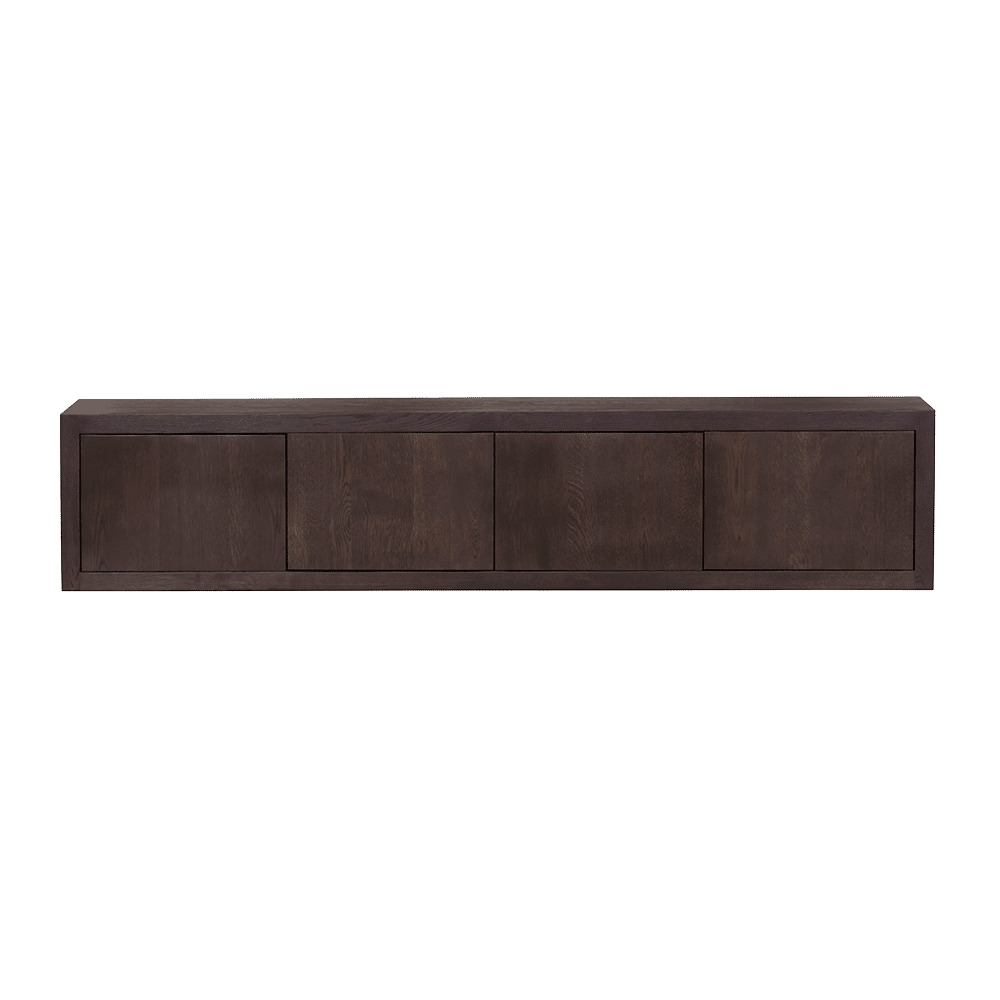 Tower Living zwevend tv meubel Mincio 220x42x50 cm donkerbruin eiken Tower Living zwevend tv meubel Mincio 220x42x50 cm donkerbruin eiken