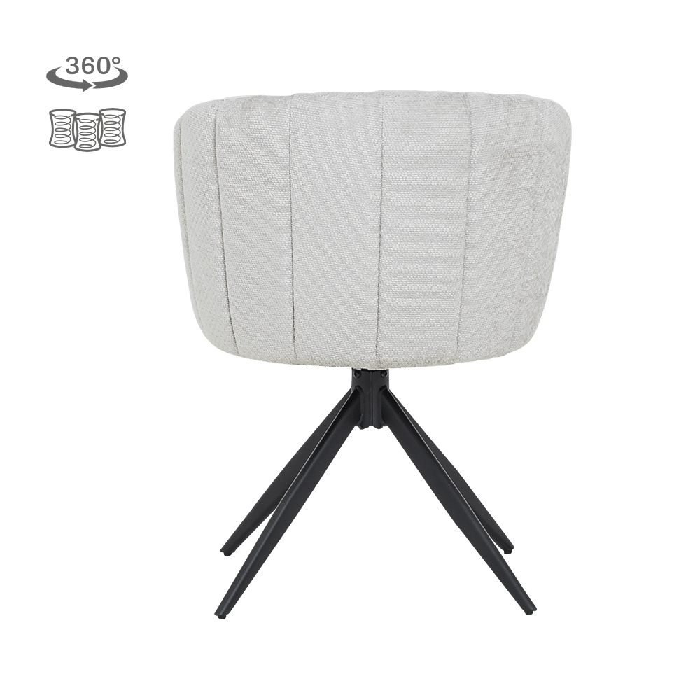 Tower Living Eetkamerstoel Cuvio Draaibaar Met Arm Beige Tower Living Eetkamerstoel Cuvio Draaibaar Met Arm Beige