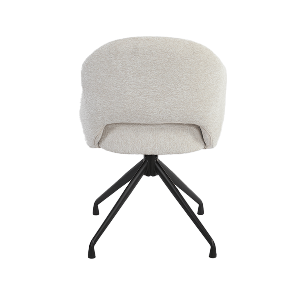 achterkant Tower Living eetkamerstoel Porto draaibaar met arm sand achterkant Tower Living eetkamerstoel Porto draaibaar met arm sand