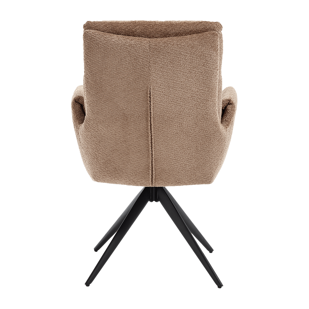 achterkant Tower Living eetkamerstoel Varzo draaibaar met arm mocca achterkant Tower Living eetkamerstoel Varzo draaibaar met arm mocca