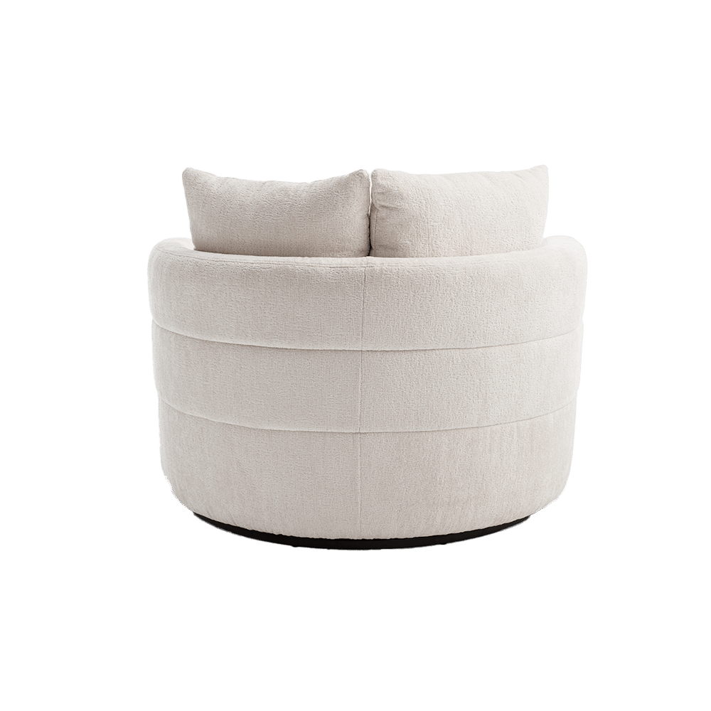 achterkant Tower Living fauteuil Bolza draaibaar ivory