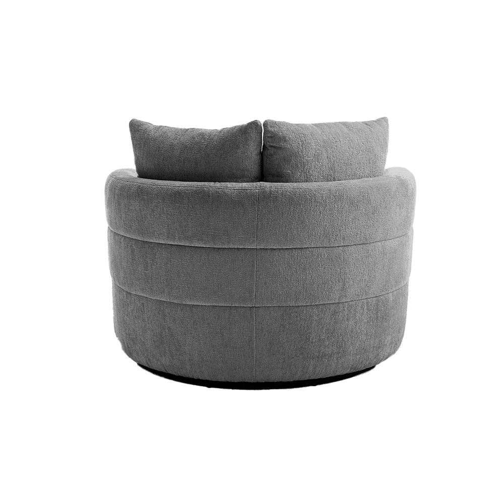 achterkant Tower Living fauteuil Bolza draaibaar stone