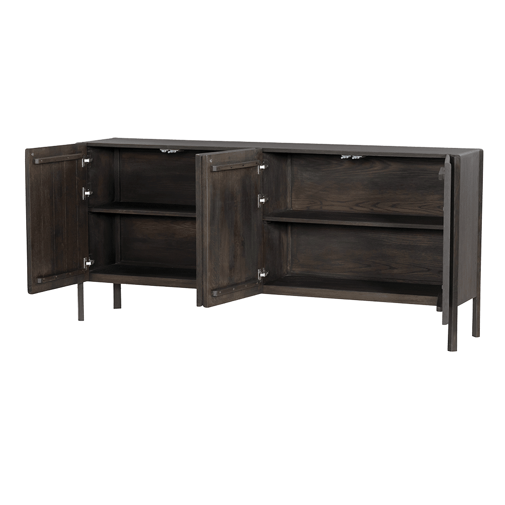 open Tower Living dressoir Amalfi 200x42x90 cm donkerbruin eiken open Tower Living dressoir Amalfi 200x42x90 cm donkerbruin eiken