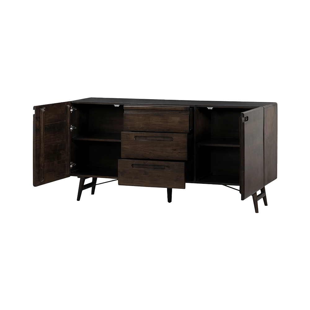 Tower Living Dressoir Aura 160x40x80 Cm Espresso Acacia Tower Living Dressoir Aura 160x40x80 Cm Espresso Acacia