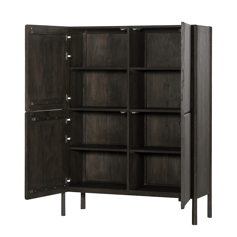 Tower Living Opbergkast Amalfi 120x42x160 Cm Donkerbruin Eiken