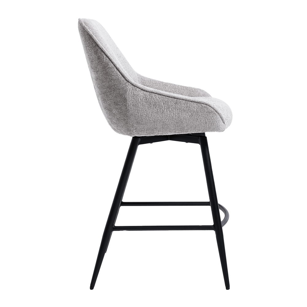 zijkant Tower Living barstoel Trino draaibaar beige