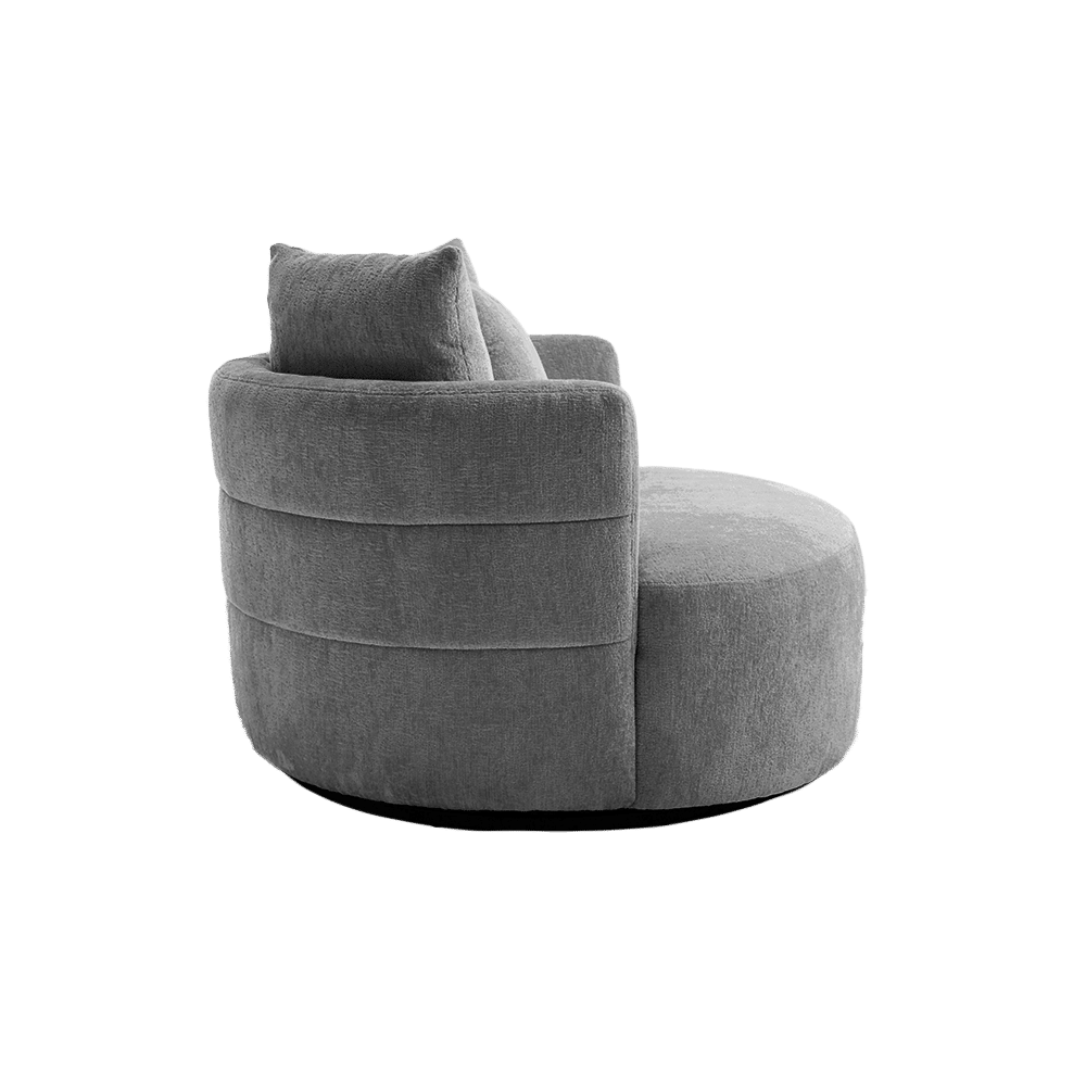 zijkant Tower Living fauteuil Bolza draaibaar stone