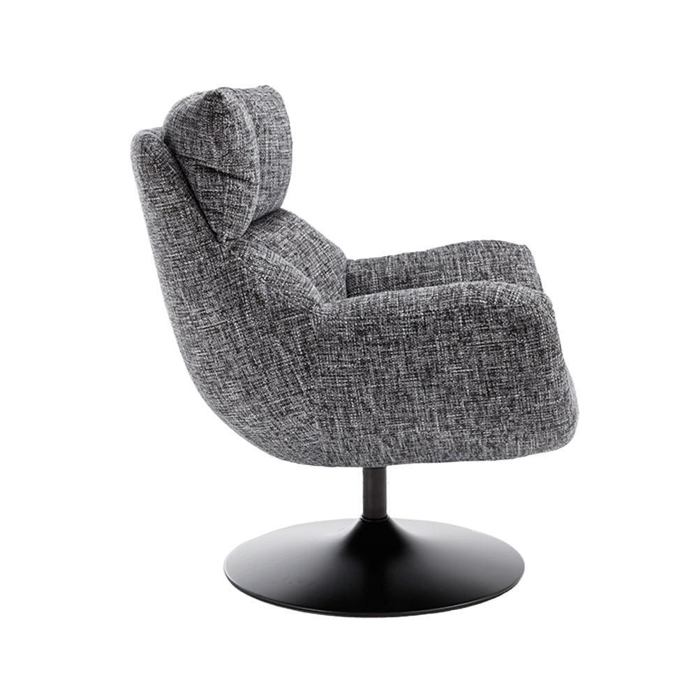 zijkant Tower Living fauteuil Force draaibaar grijs