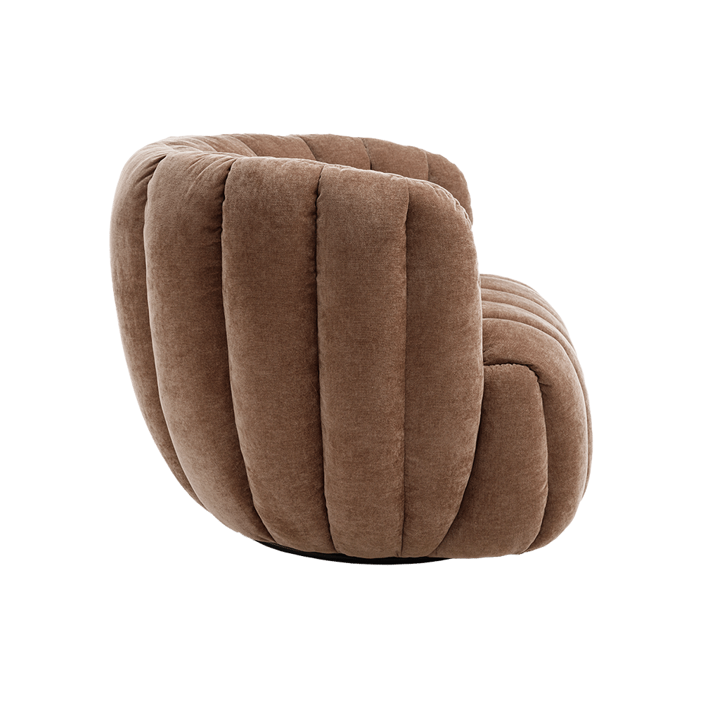 zijkant Tower Living fauteuil Verdi draaibaar mocca
