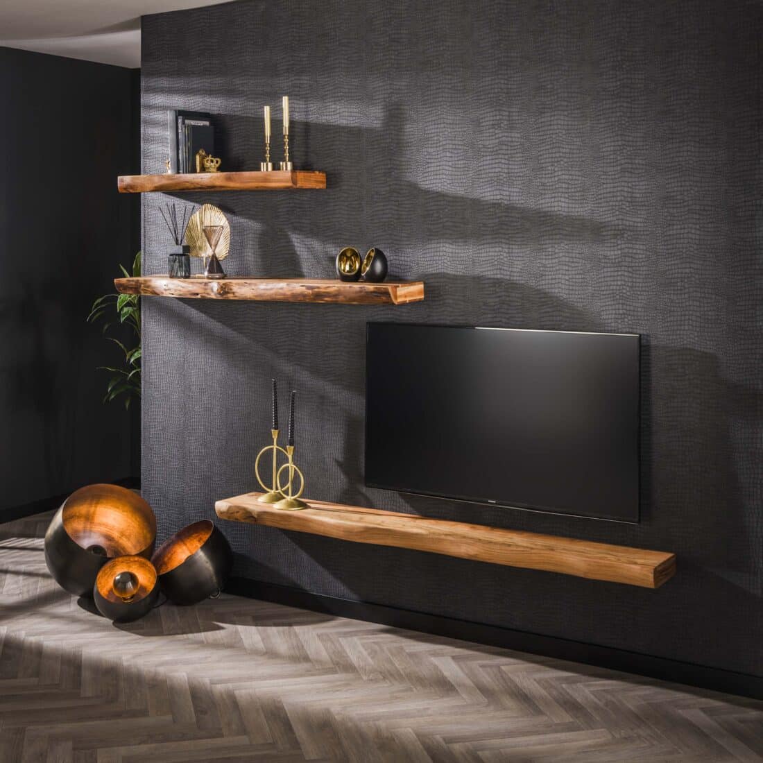 Zijlstra Wandplank Tree 100cm Massief Acacia