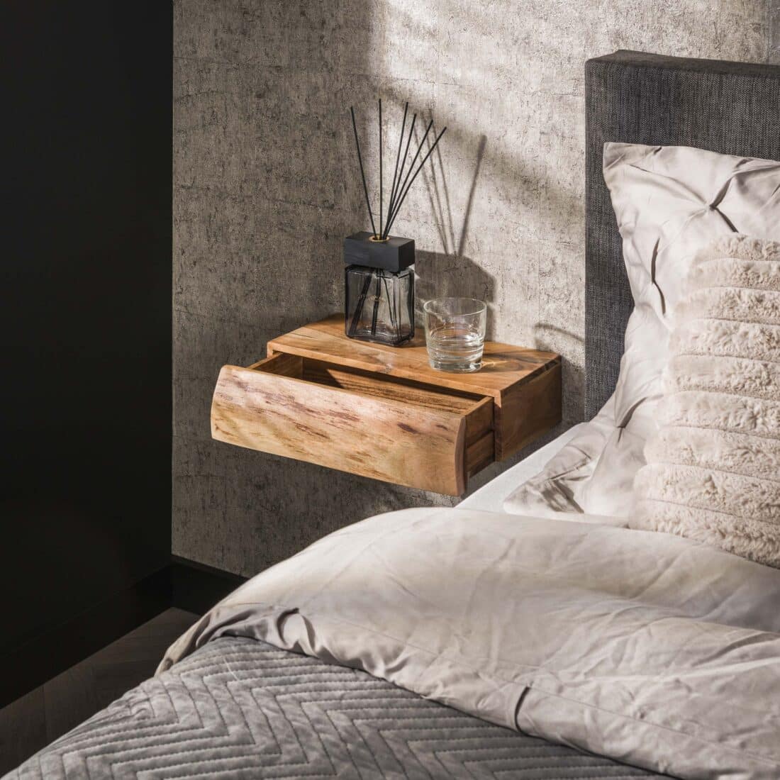 Zijlstra Nachtkastje Tree L 1 Lade Set Van 2 Massief Acacia