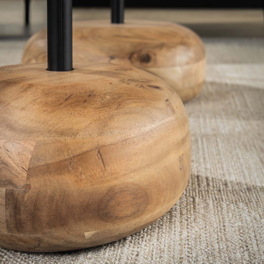 Zijlstra Salontafel Driehoekig Set Van 2 Massief Acacia