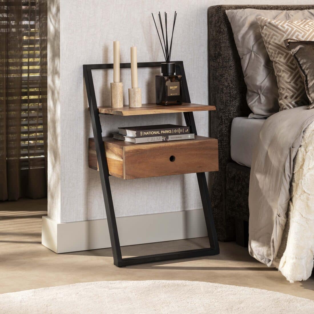 Zijlstra Nachtkastje Lean 1 Lade Massief Acacia