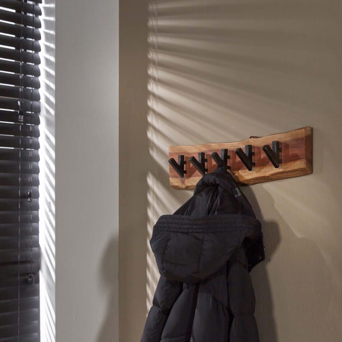 Zijlstra Kapstok Edge 5 Haken Massief Acacia