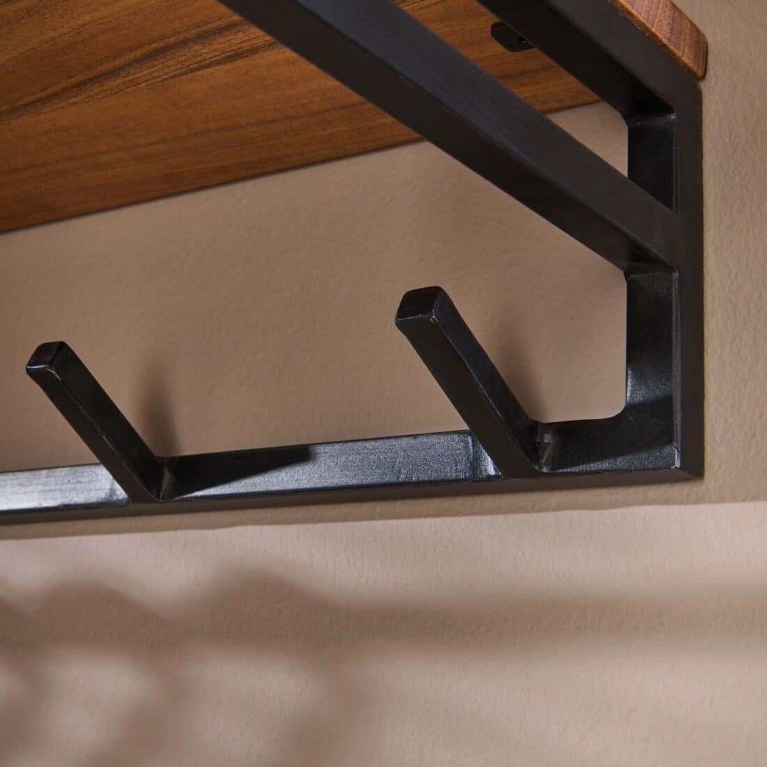 Zijlstra Kapstok Custom Roede En Hoedenplank 6 Haken Massief Acacia