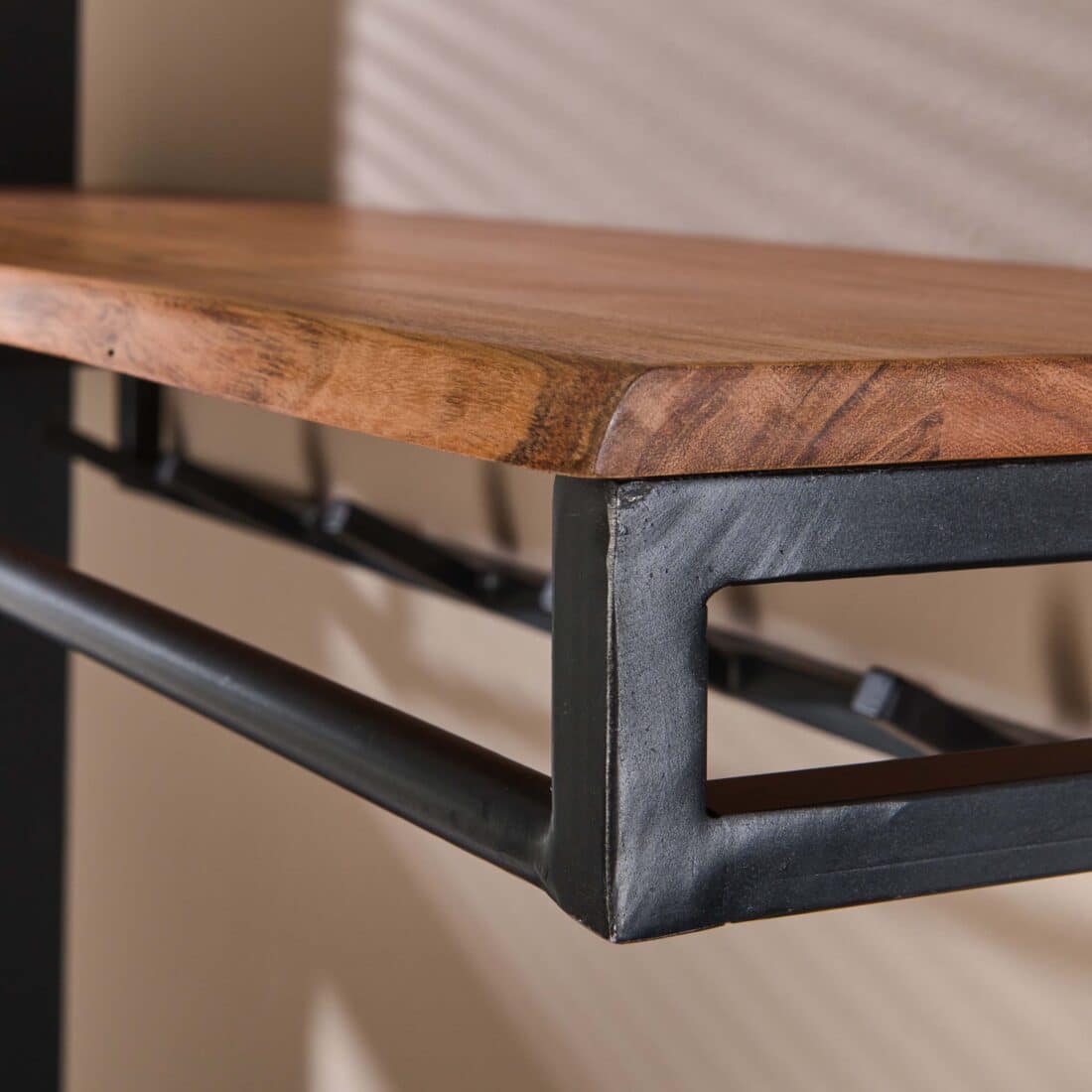 Zijlstra Kapstok Custom Roede En Hoedenplank 6 Haken Massief Acacia