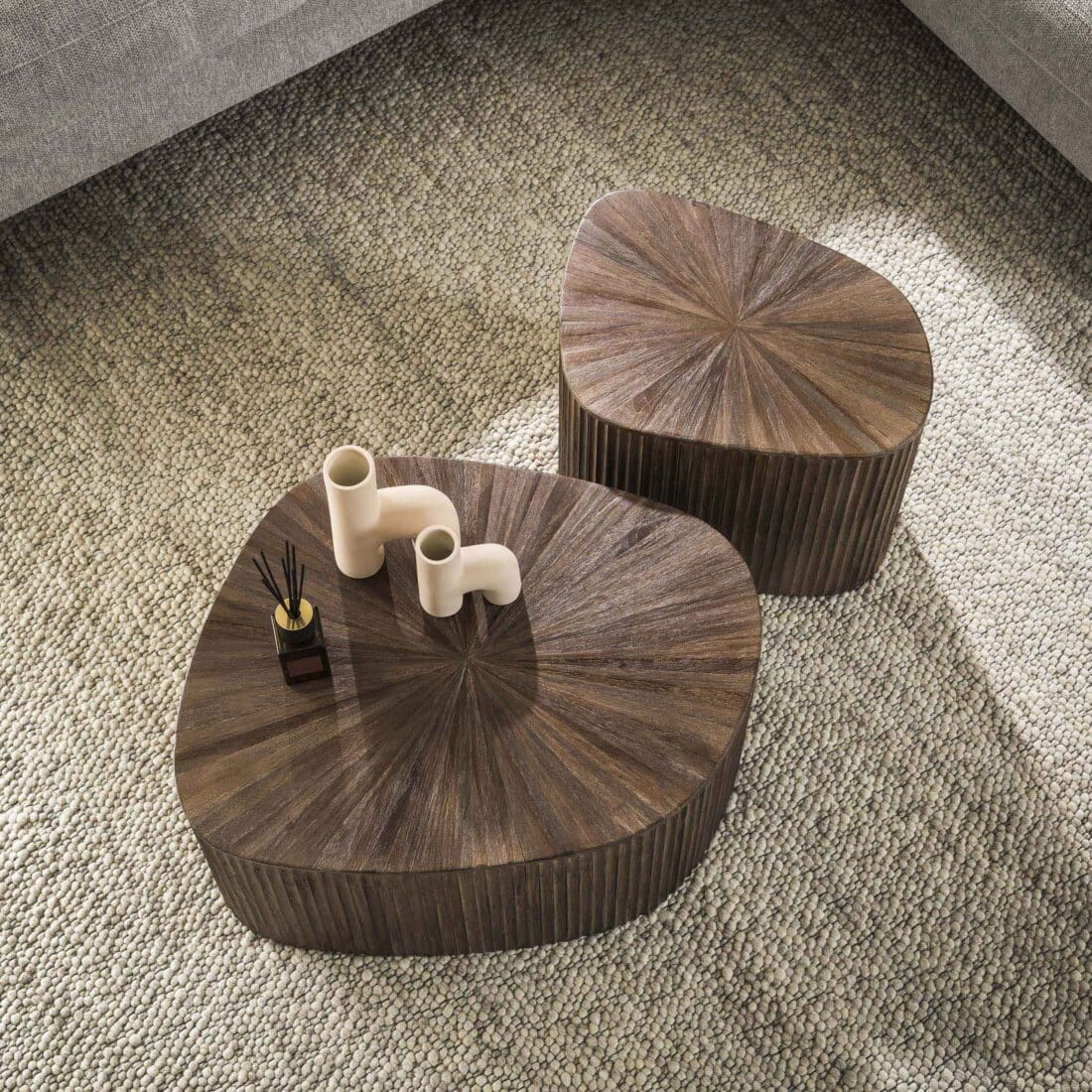 Zijlstra Salontafel Maya Teak Xl Vierhoekig Set Van 2 Massief Teak Espresso