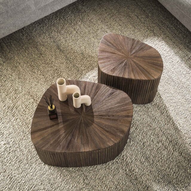 Zijlstra Salontafel Maya Teak Xl Vierhoekig Set Van 2 Massief Teak Espresso