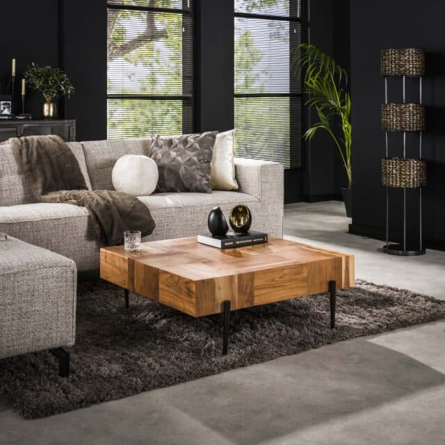 Zijlstra Salontafel Blocks 90x90cm Massief Acacia