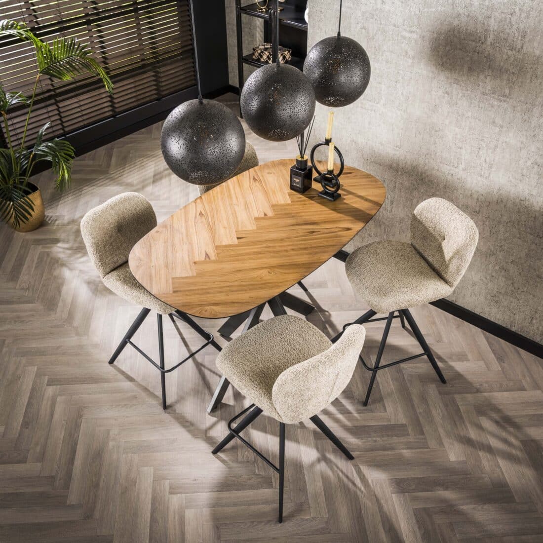 Zijlstra Bartafel Organic Deens Ovaal 140cm Teak Fineer