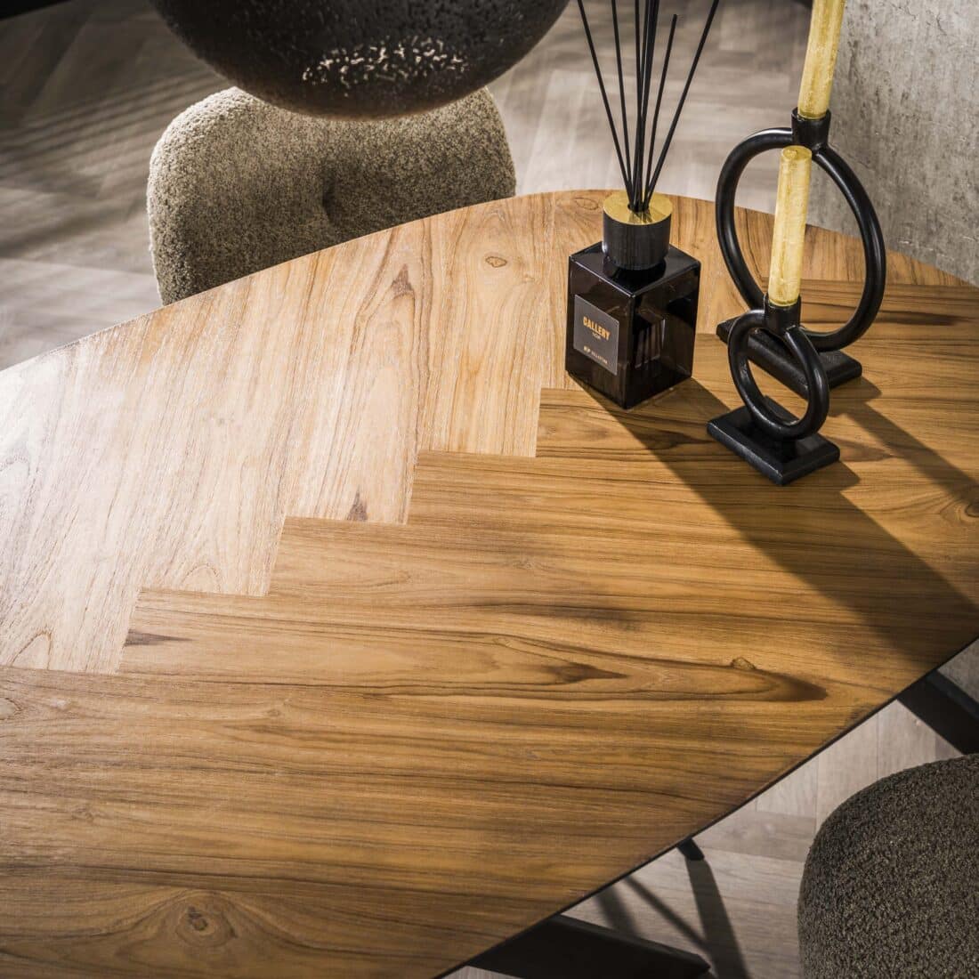 Zijlstra Bartafel Organic Deens Ovaal 140cm Teak Fineer