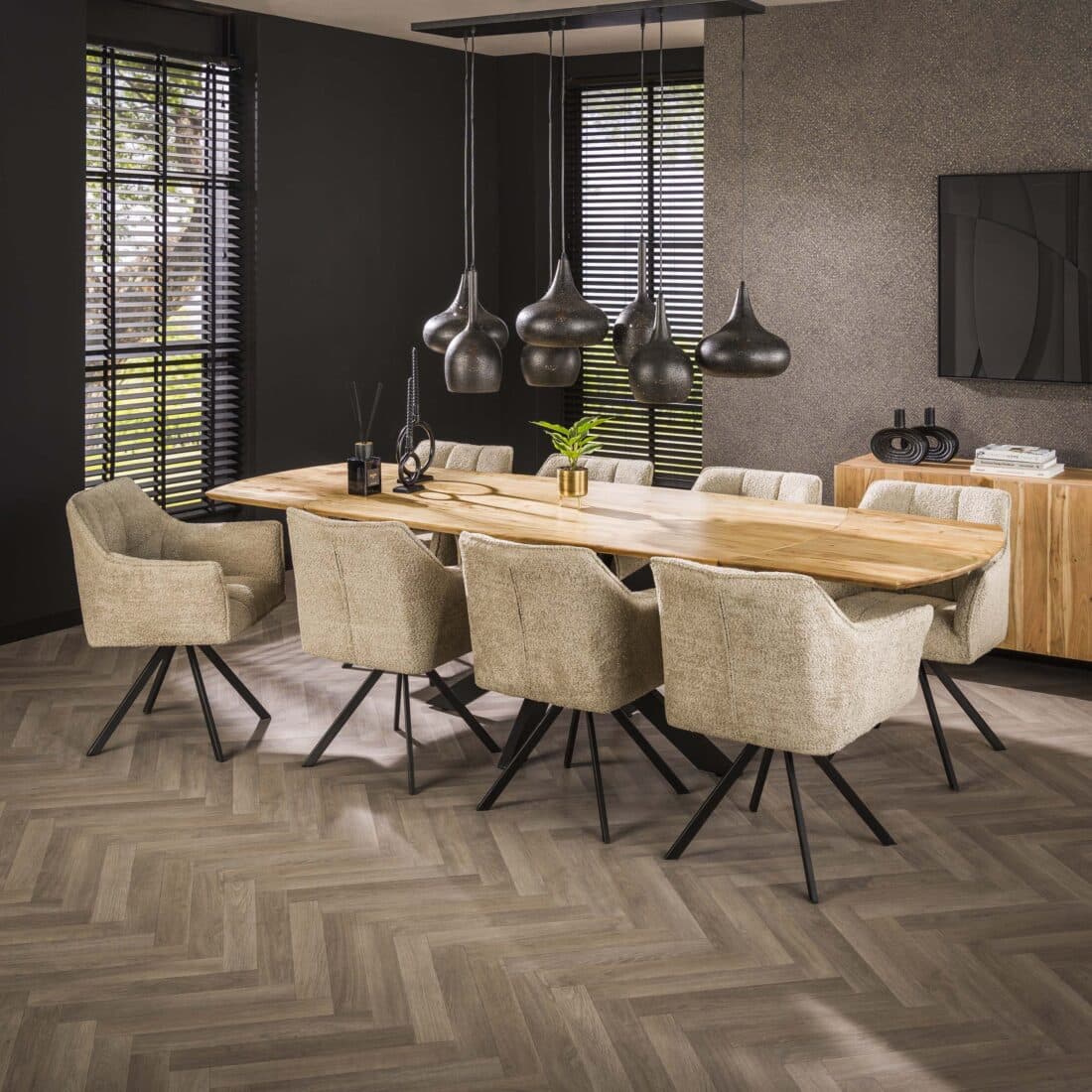 Zijlstra Eettafel Extend 175 275cm Massief Acacia