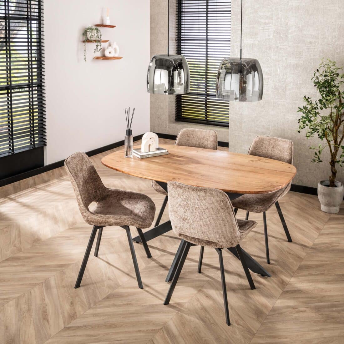 Zijlstra Eettafel Arhus Solid Deens Ovaal 150cm Massief Acacia