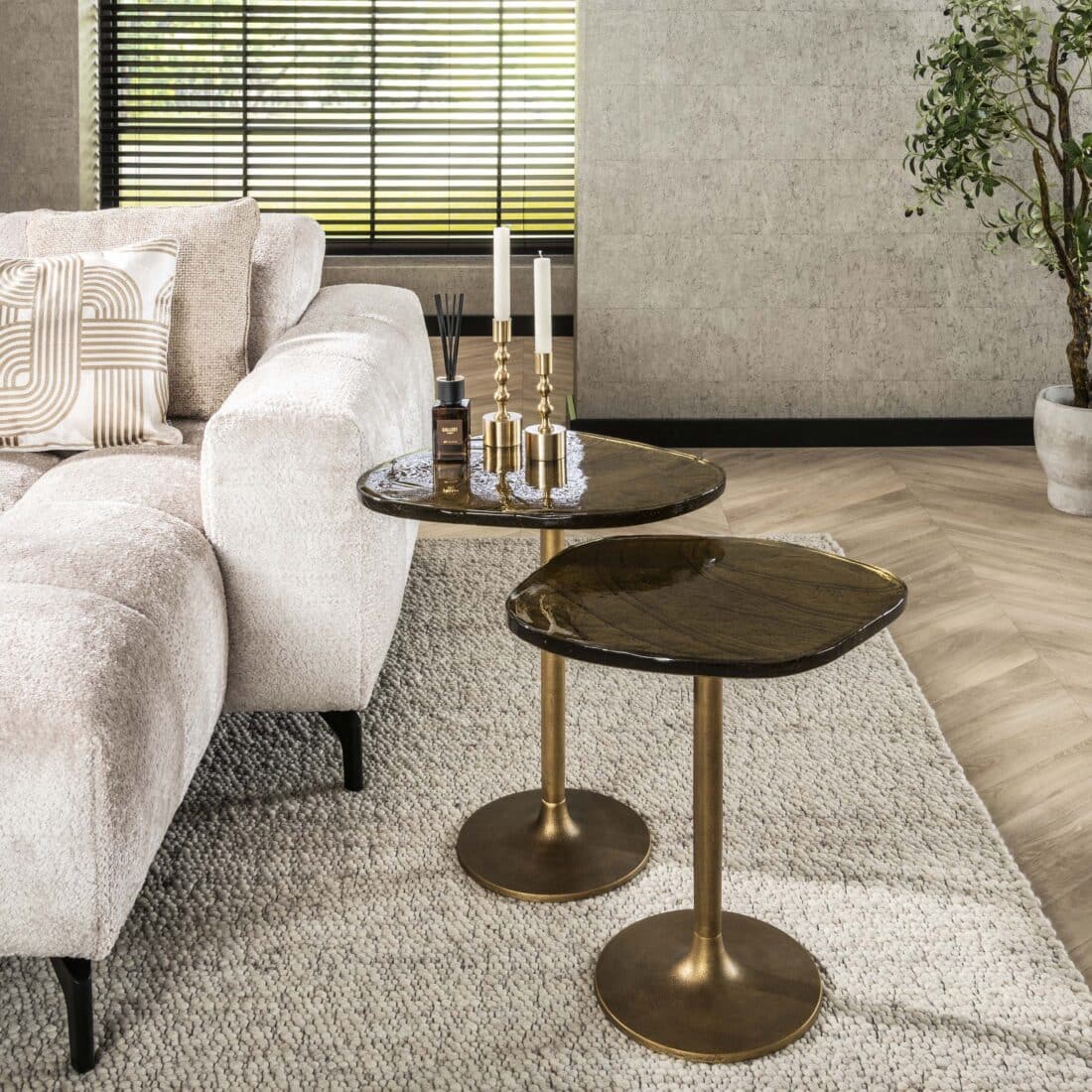 Zijlstra Bijzettafel Eclipse Laag Antiek Goud Zijlstra Bijzettafel Eclipse Laag Antiek Goud