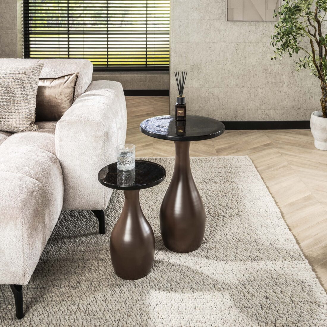 Zijlstra Bijzettafel Eclipse Drop M Antiek Koper