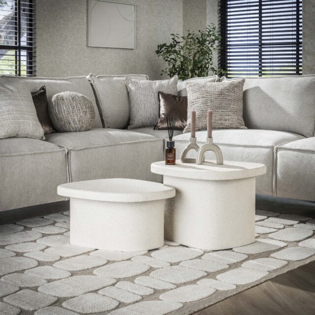 Zijlstra Salontafel Stone Organisch Set Van 2 Marmer Composiet