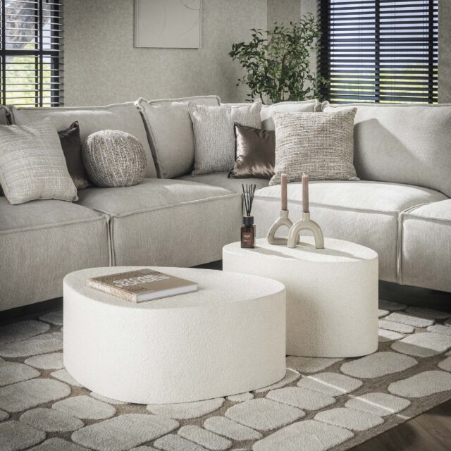 Zijlstra Salontafel Stone Driehoekig Set Van 2 Marmer Composiet