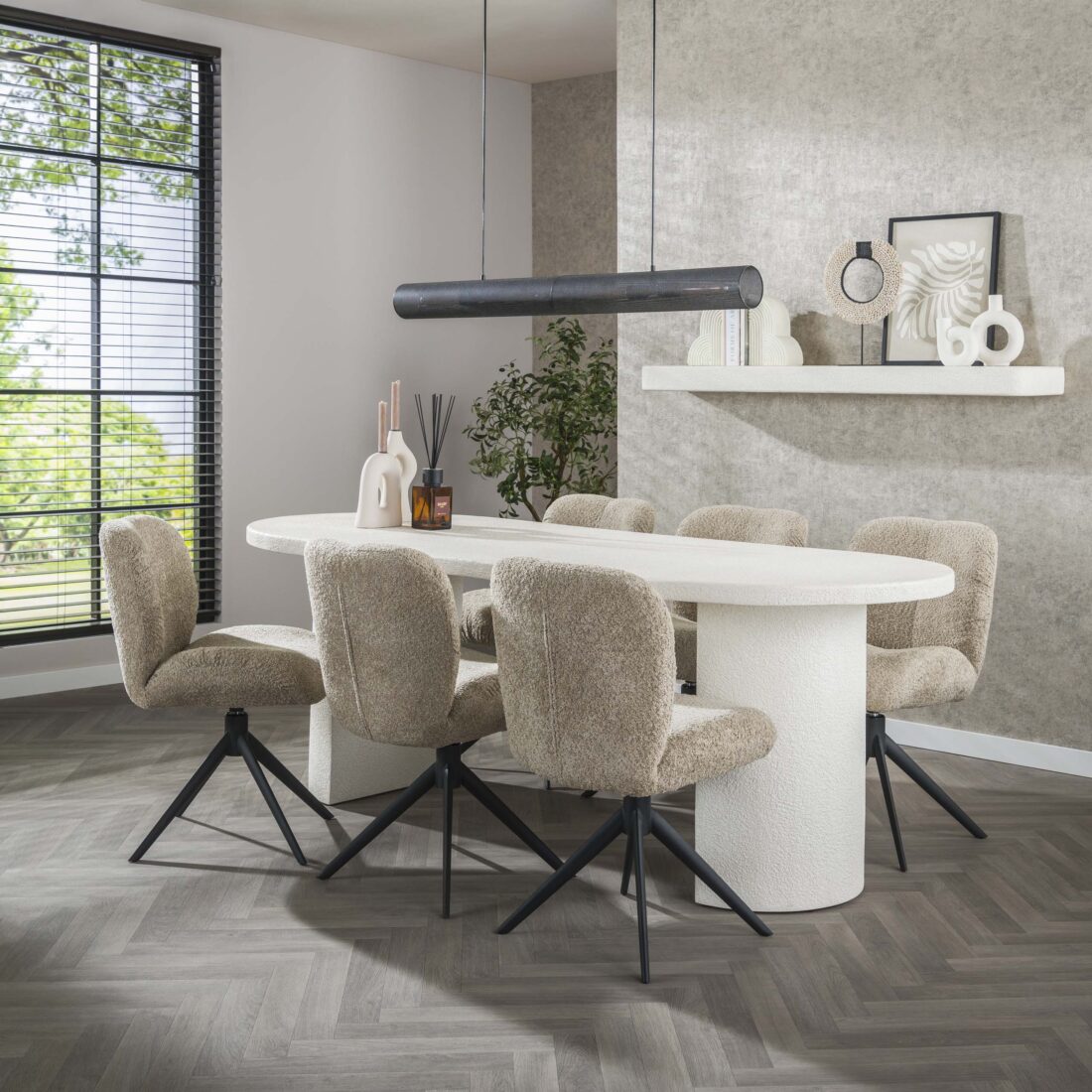 Zijlstra Eettafel Arch Stone Plat Ovaal 215cm Marmer Composiet