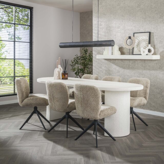 Zijlstra Eettafel Arch Stone Plat Ovaal 215cm Marmer Composiet