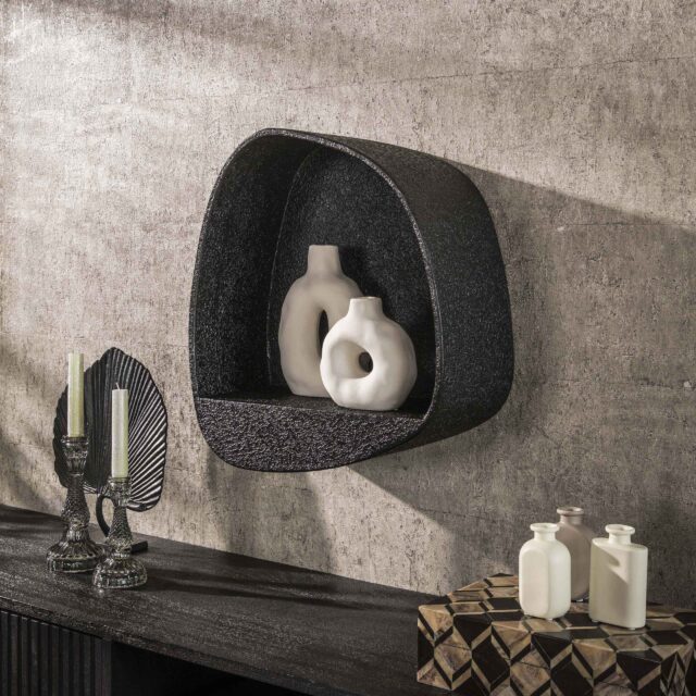 Zijlstra Wandschap Metallic Breed Grijs