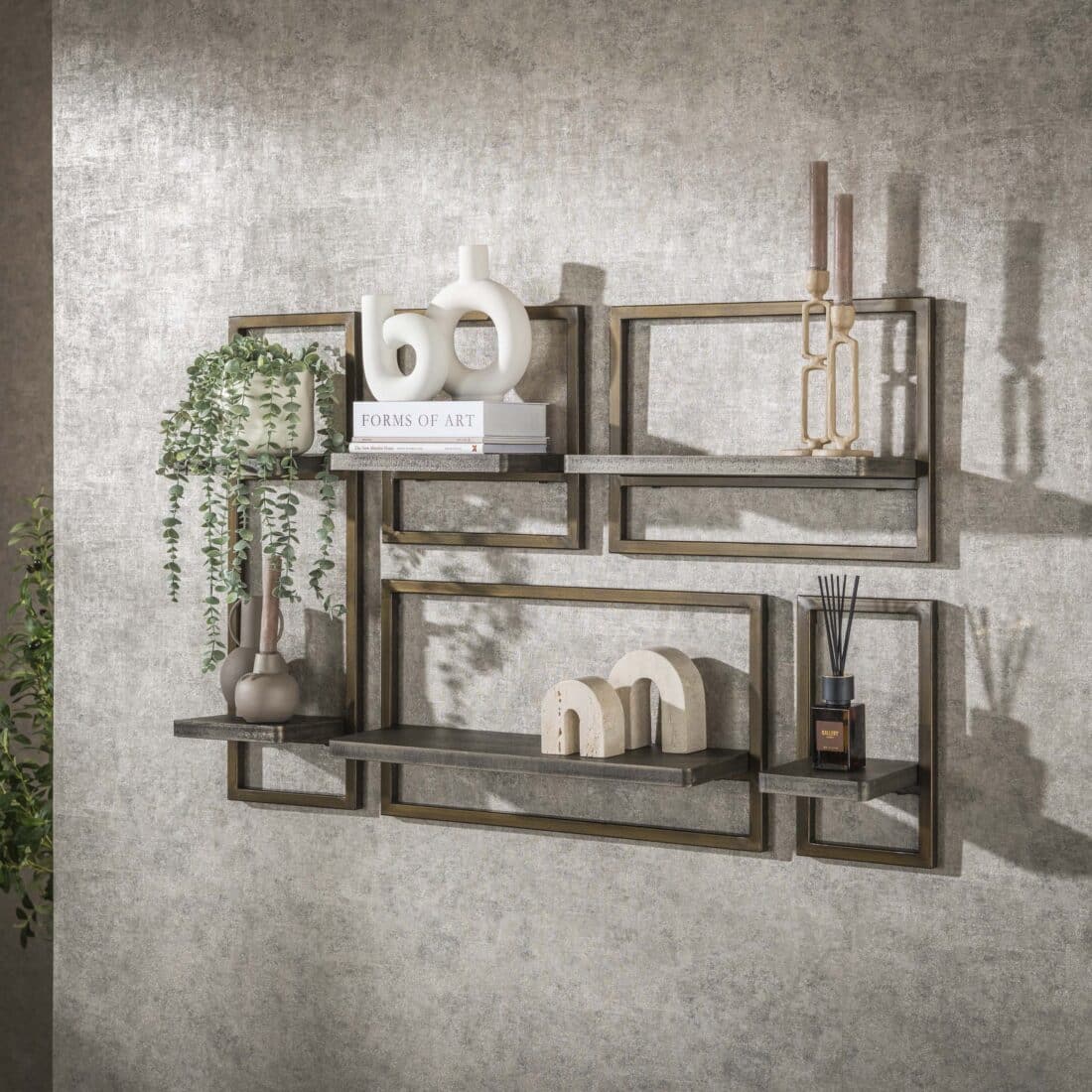 Zijlstra Wandschap Ferro Set Van 5 Antiek Brons