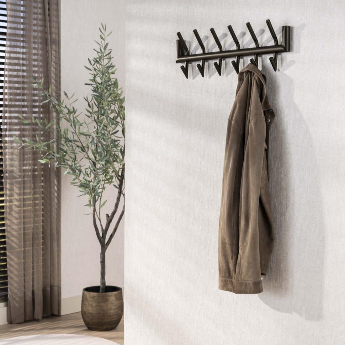 Zijlstra Kapstok Tubo 2 215 6 Haken Drift Brown