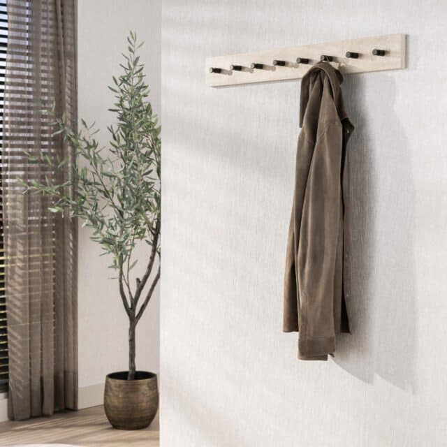 Zijlstra Kapstok Travino 8 Haken Keramiek Travertin