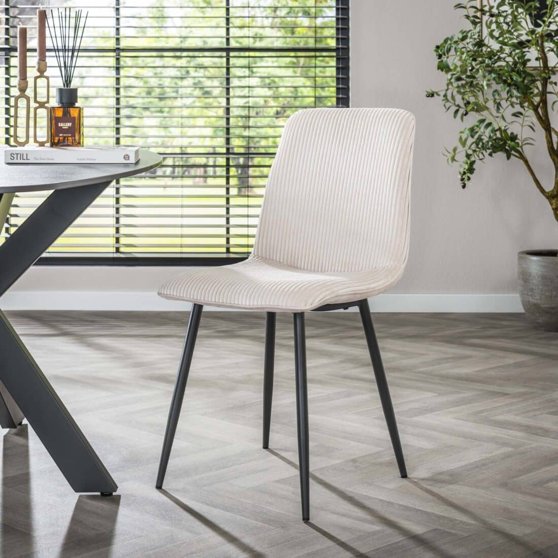 Zijlstra Stoel Rib Verpakt Per 4 Rock Ivoor