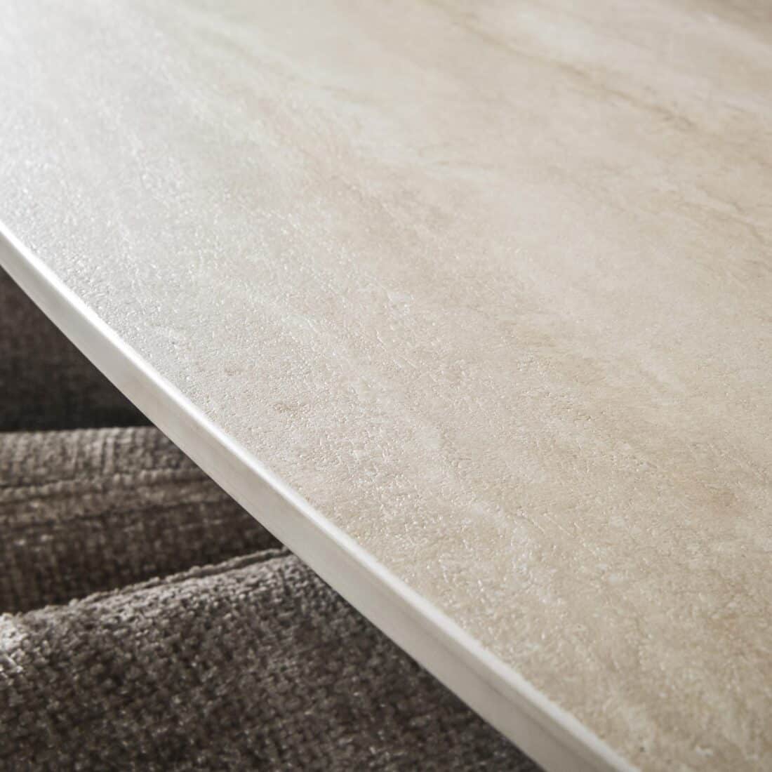 Zijlstra Eettafel Romano Cross Deens Ovaal 180cm 3d Keramiek Travertin